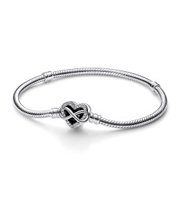 Le Bracelet à charms, PANDORA MOMENTS, coeur infini scintillant, en argent 925/1000, 592645C01