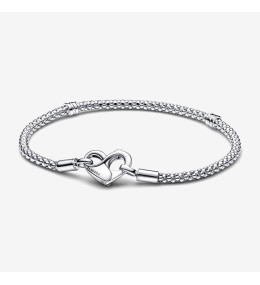 Le Bracelet Pandora Moments, Mailles cloutées, en argent 925/1000, 592453C00
