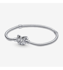 Bracelet Pandora moments , Maille serpent fermoir papillon, en argent 925/1000 590782C01