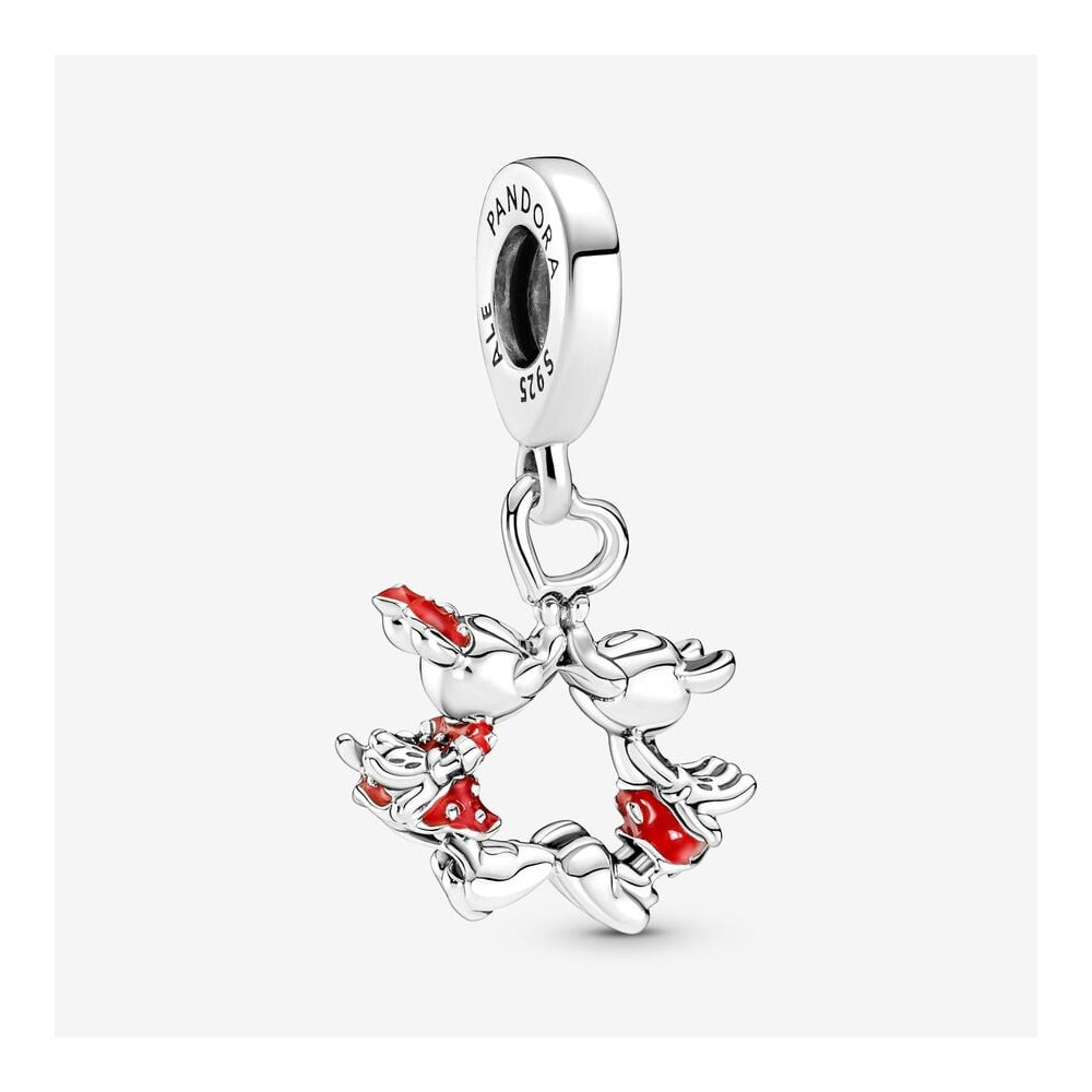 Charms - Bijoux - PANDORA - Charm Pendentif Pandora Disney, Baiser entre Mickey Mouse et Minnie Mouse, en argent 925/1000 790075