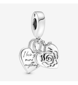 Charms - Bijoux - PANDORA - Charm Pandora, pendentif cadenas coeur rose, en argent 925/1000 790086C00