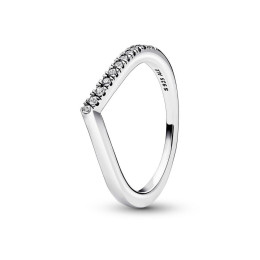 La Bague Pandora, Demi-Voeu intemporel flottante, en argent 925/1000, 192394C01.
