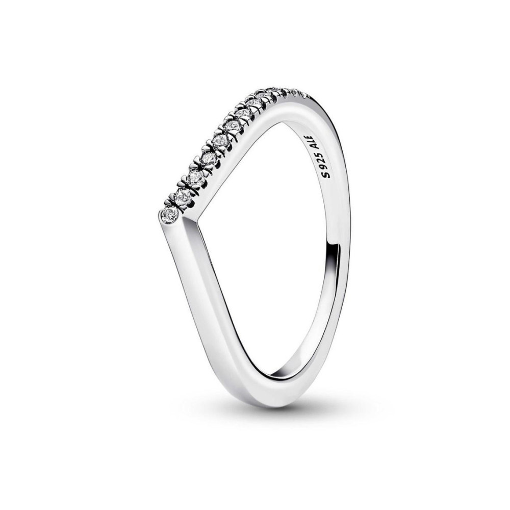 La Bague Pandora, Demi-Voeu intemporel flottante, en argent 925/1000, 192394C01.