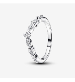 La Bague Pandora, Intemporel Souhait Scintillant Alternance, en argent 925/1000, 192390C01.