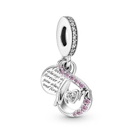 Charms - Bijoux - PANDORA - Charm pendentif Pandora moments, Double Pavé Maman Infini, en argent 925/1000 791468C01