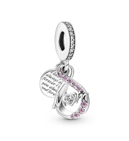 Charms - Bijoux - PANDORA - Charm pendentif Pandora moments, Double Pavé Maman Infini, en argent 925/1000 791468C01