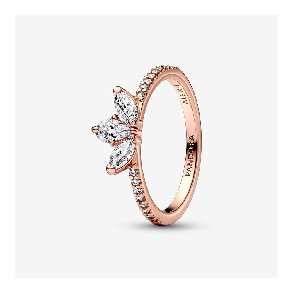 La Bague Pandora, Grappe d'herbier scintillant, doré or rose 585/1000, 182392C01.