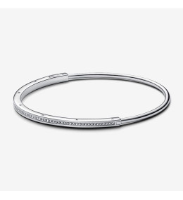 Le Bracelet Jonc Pavé I-D, Pandora Signature, argent 925/1000, 592313C01.