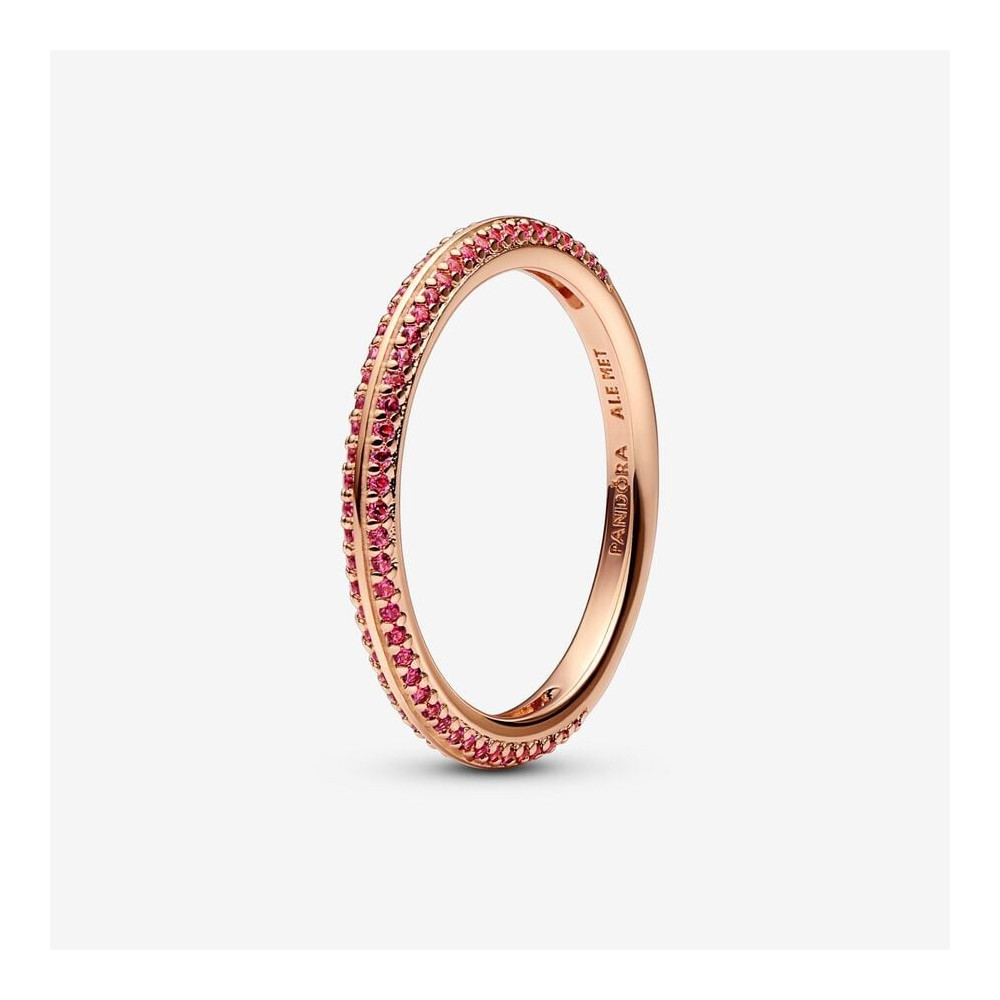 La Bague Pavée Rouge, Pandora ME, en doré or rose 585/1000, 189679C02.