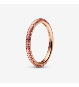 La Bague Pavée Rouge, Pandora ME, en doré or rose 585/1000, 189679C02.