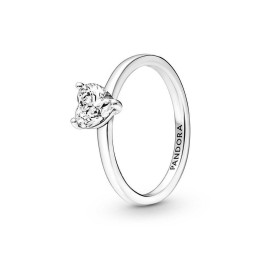 Bague Pandora, Solitaire Cœur Scintillant, en argent 925/1000 191165C01