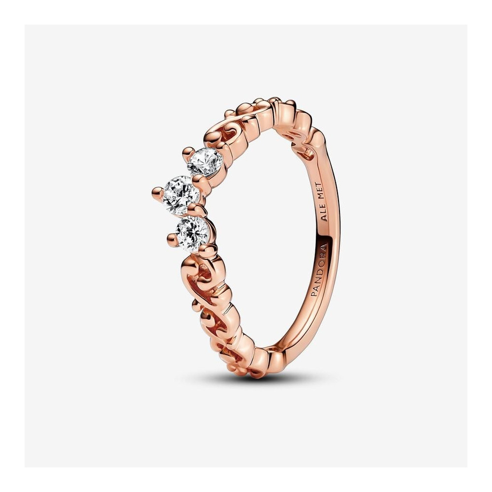 La Bague Pandora, Tiare, en doré or rose 585/1000, 182232C01.