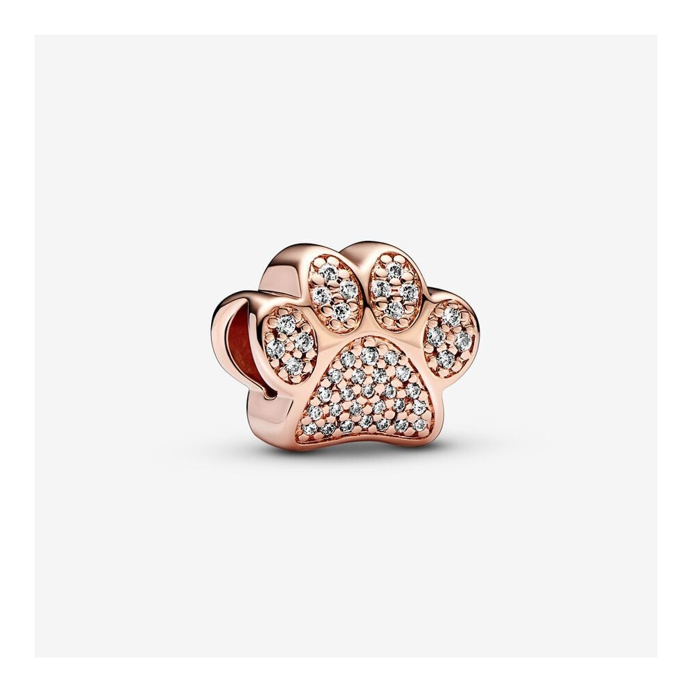 Le Charm Pandora Empreinte Brillante, en doré or rose 585/1000, 781714C01.