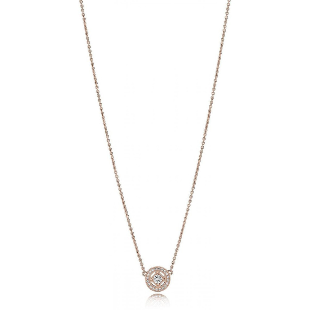 Le Collier Pandora, Cercle Vintage, doré or rose 585/1000 380523CZ-45.