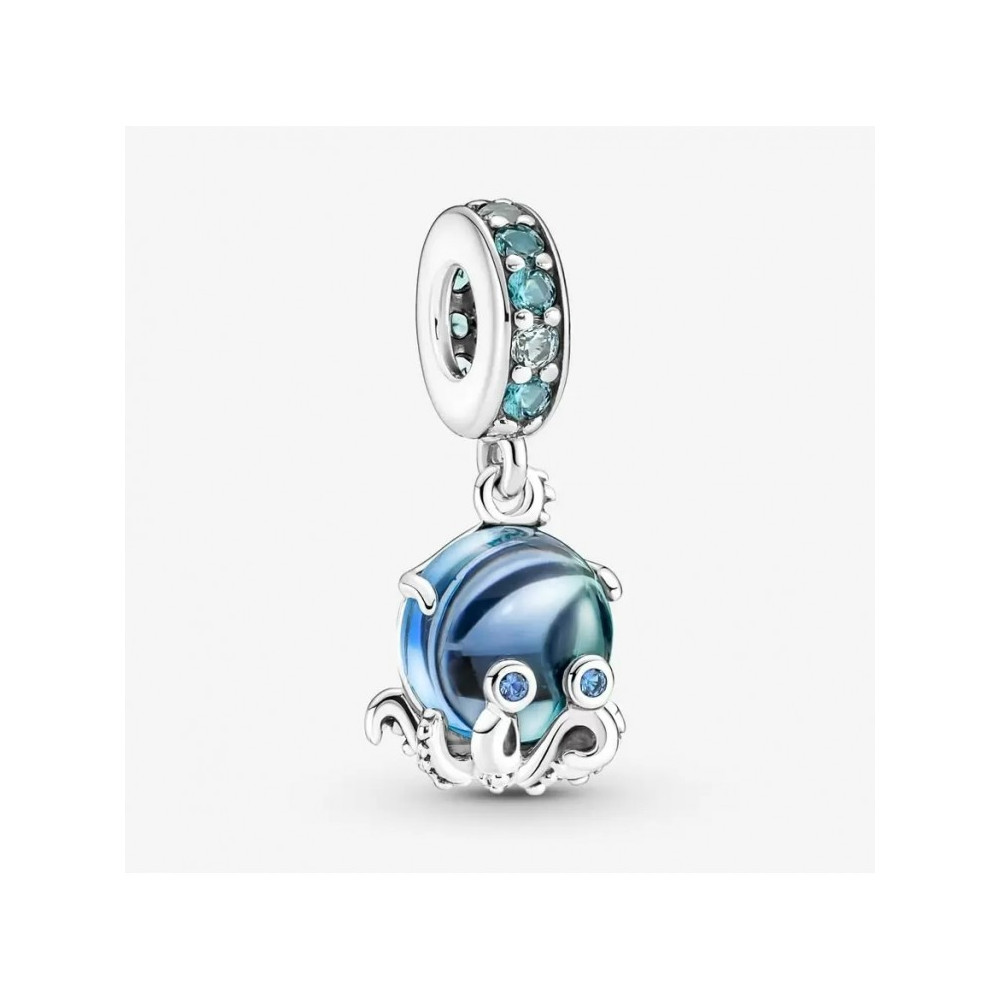 Le Charm pendentif, Pandora moments, Pieuvre Mignonne en Verre de Murano, en argent 925/1000 791694C01.