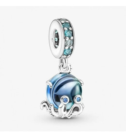 Le Charm pendentif, Pandora moments, Pieuvre Mignonne en Verre de Murano, en argent 925/1000 791694C01.