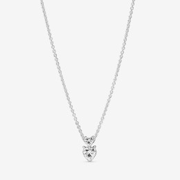 Collier Pandora, Scintillant Pendentif Cœur Double, en argent 925/1000 391229C01-45