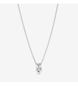 Collier Pandora, Scintillant Pendentif Cœur Double, en argent 925/1000 391229C01-45