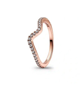 La Bague Pandora, Vague scintillante, doré or rose 585/1000, 182539C01.