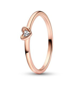La Bague Pandora, Coeur rayonnant, doré or rose 585/1000, 182495C01.