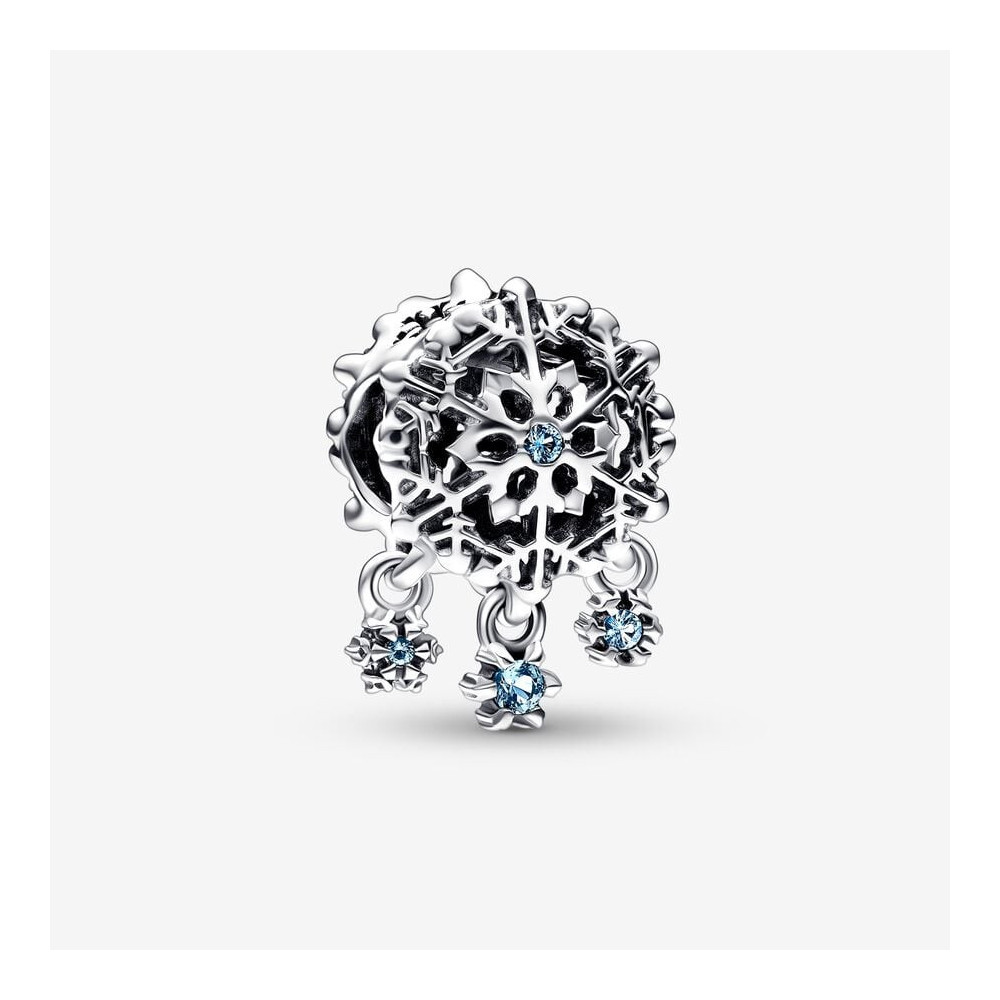 Le Charm Pandora, Flocon de Neige Givré, Argent 925/1000, 792367C01.