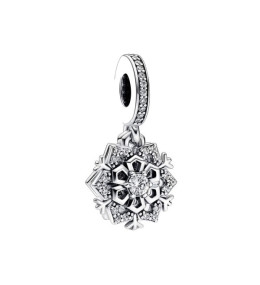 Le Charm Pendentif Pandora, Double Flocon de Neige Scintillant, argent 925/1000, 792355C01.