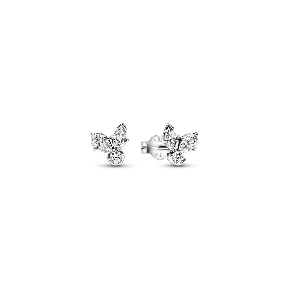 Les Boucles d'oreilles Pandora, Grappes Herbiers Scintillantes, en argent 925/1000, 292406C01.
