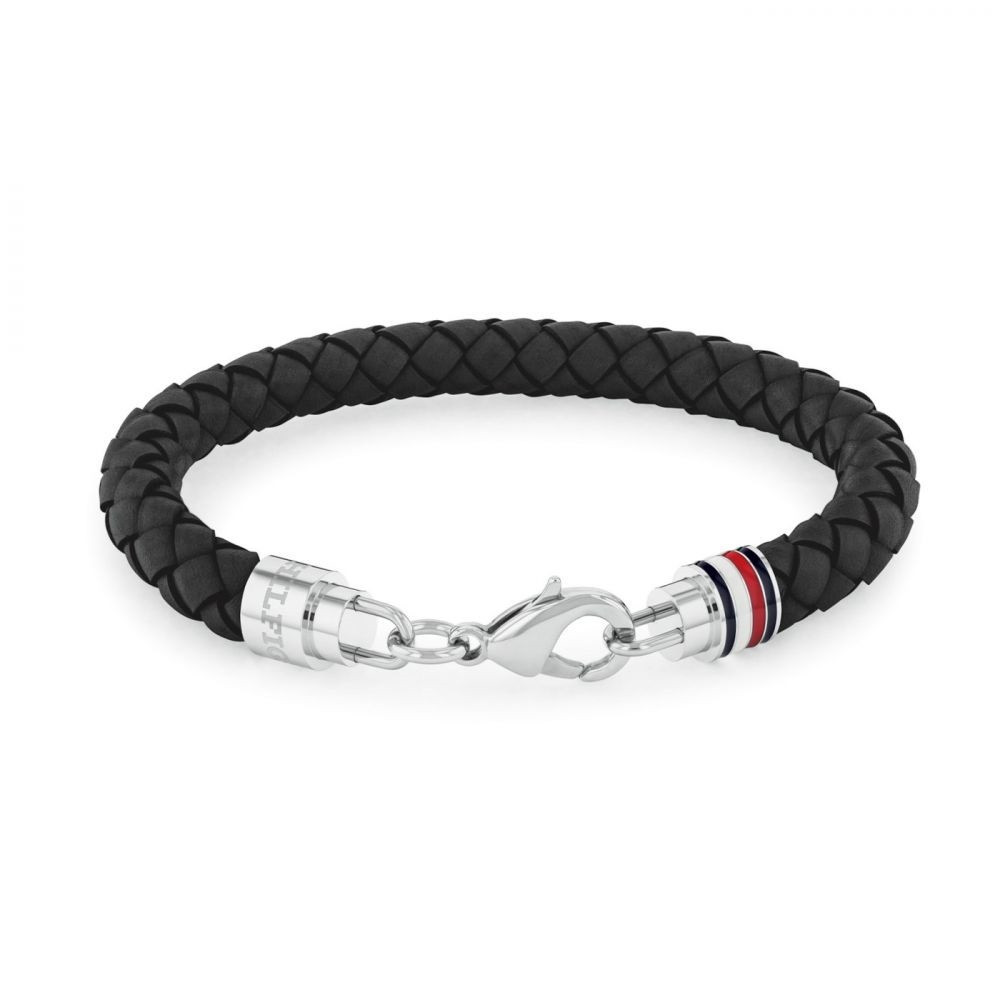 Le Bracelet homme Tommy Hilfiger, Iconic Braided, Acier et cuir noir tressé, 2790545 Le Bracelet homme Tommy Hilfiger, Iconic Braided, Acier et cuir noir tressé, 2790545