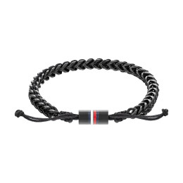 Le Bracelet homme Tommy Hilfiger, Métal Braided, Acier PVD noir, 2790513