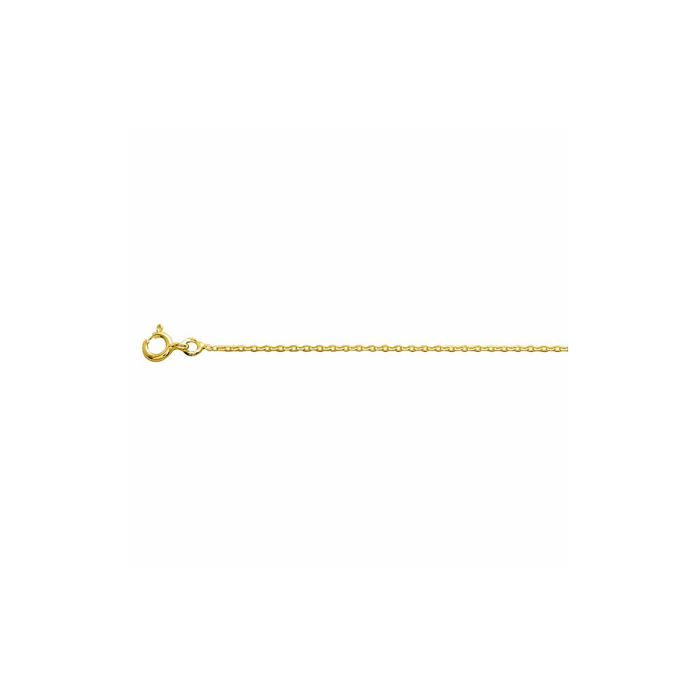 La Chaîne plaqué or jaune, mailles forçat, 1,90 mm, longueur 45 cm, by Stauffer.