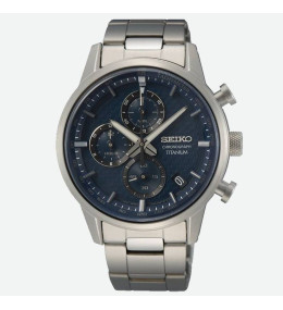 La Montre Homme SEIKO SPORT - Titane, quartz chronographe SSB387P1