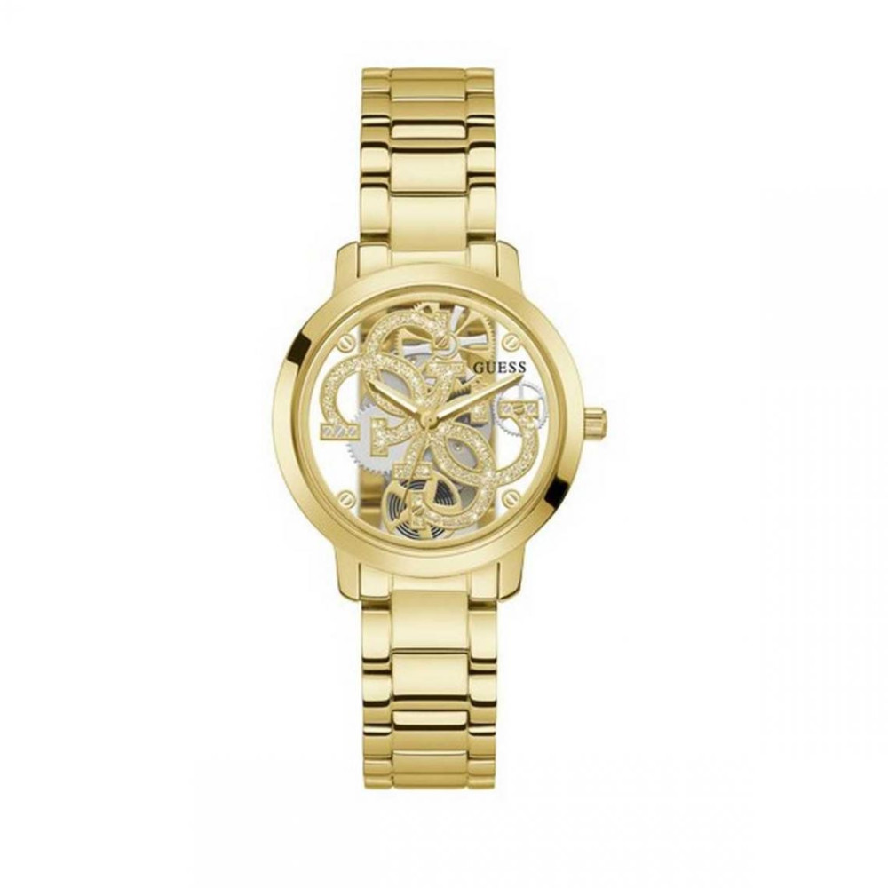 La Montre femme GUESS, Ladies trend, bracelet acier doré jaune, GW0300L2