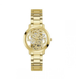 La Montre femme GUESS, Ladies trend, bracelet acier doré jaune, GW0300L2