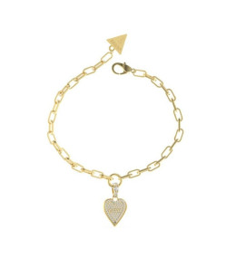Le Bracelet femme Guess, Love me tender, acier PVD jaune, JUBB03250JWYGS