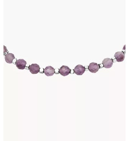 Le Bracelet Femme FOSSIL, All stacked up, en acier et améthyste, JF04685040