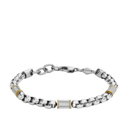 Le Bracelet homme Fossil, All stacked up, en acier, JF04138998