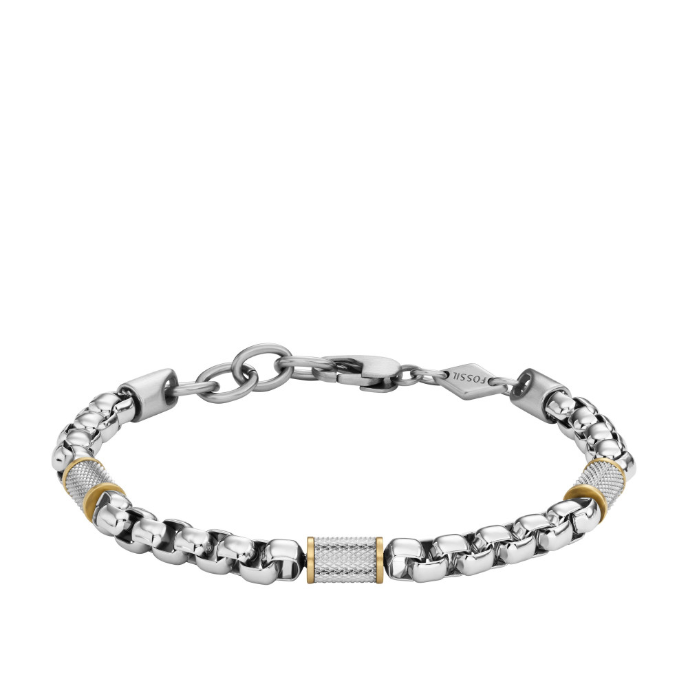 Le Bracelet homme Fossil, All stacked up, en acier, JF04138998