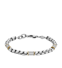 Le Bracelet homme Fossil, All stacked up, en acier, JF04138998