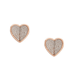 Les Boucles d’oreilles femme FOSSIL, Sadie Flutter Hearts, acier, JF04334791