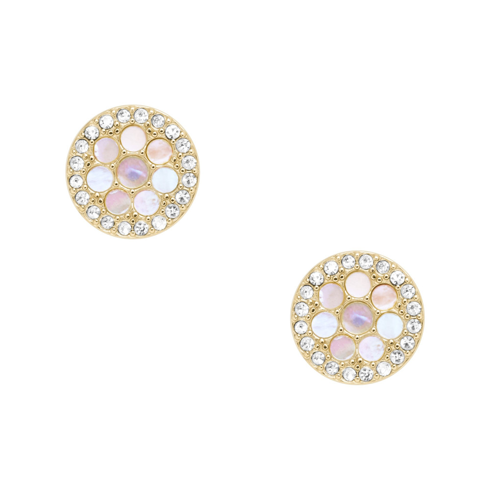 Les Boucles d’oreilles femme FOSSIL, Sadie Mosaic, acier et nacre, JF04344710