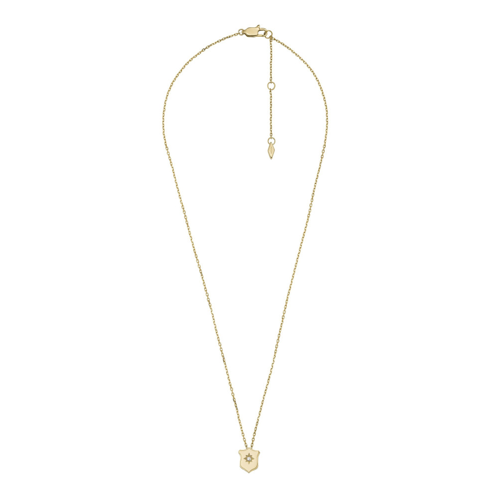 Le Collier Fossil, Shield Heritage Essentials en acier inoxydable, doré, JF04351710