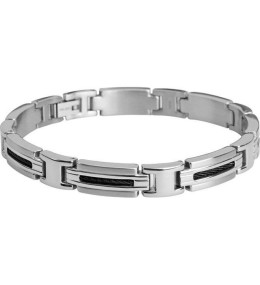 Le Bracelet Acier/Câble MARINA, Largeur 8.5mm, Bicolore PVD Noir, ROCHET, B062361