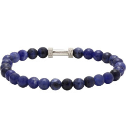 Bracelet ZEN Perles 6mm Lapis lazuli et Acier moleté, Rochet B266012