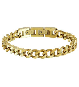 Bracelet Acier DANDY PVD Jaune 20.5 cm, Rochet HB07186