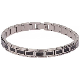Bracelet Acier/Carbone MERCURY 8mm Acier 21cm, Rochet HB4781