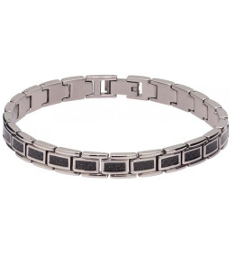 Bracelet Acier/Carbone MERCURY 8mm Acier 21cm, Rochet HB4781