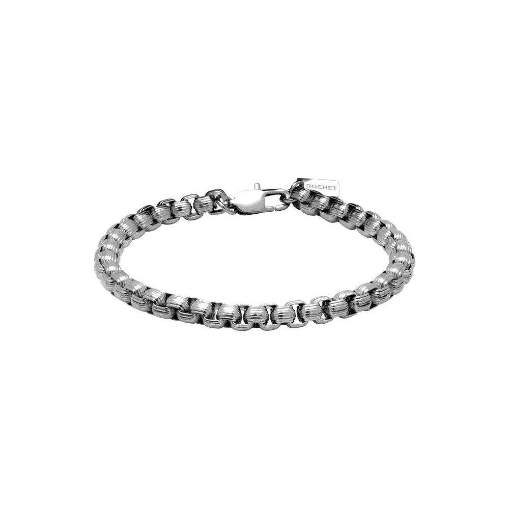 Bracelet Acier poli SLAVE 6mm Acier 21cm, Rochet HB69600