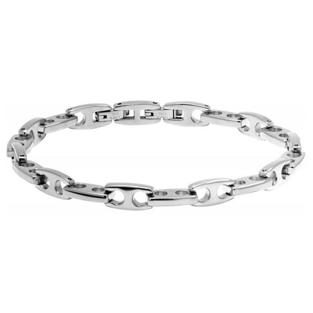 Bracelet Acier GALION 6,5mm Acier 22cm, Rochet HB7180