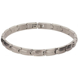 Bracelet Acier satiné MOOREA 6mm Acier 21cm, Rochet HB7680