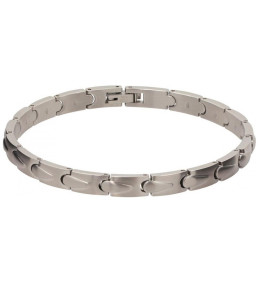 Bracelet Acier satiné MOOREA 6mm Acier 21cm, Rochet HB7680